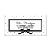 Geschäftsadresse für Grenz- und Multiband-Polka-Do Permastempel (Design)