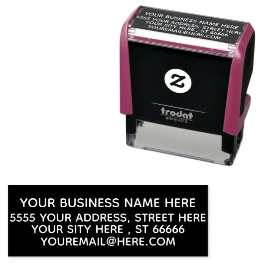 Geschäftsadresse Ihr Unternehmen Personalisiert - Permastempel (Beispiel)