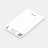 Geschäftsadresse Telefon Website QR Code Post-it Klebezettel (angewinkelt)