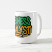 Geschäftsanalyst im Graffiti-Stil Kaffeetasse (VorderseiteRechts)