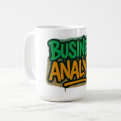 Geschäftsanalyst im Graffiti-Stil Kaffeetasse (Vorderseite Links)