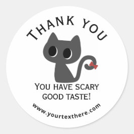 Geschäftsaufkleber - Halloween Danke Runder Aufkleber