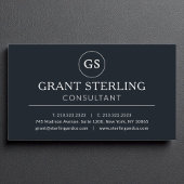 Geschäftsberater Black Silver Luxury Visitenkarte