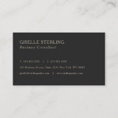 Geschäftsberater-Monogramm Professional Visitenkarte (Rückseite)