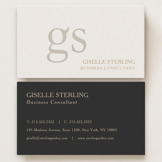 Geschäftsberater-Monogramm Professional Visitenkarte