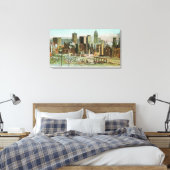 Geschäftsbereich in Ruinen nach Feuer Leinwanddruck (Insitu (Schlafzimmer))