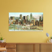 Geschäftsbereich in Ruinen nach Feuer Leinwanddruck (Insitu (Wohnzimmer))