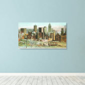 Geschäftsbereich in Ruinen nach Feuer Leinwanddruck (Insitu (Holzboden))