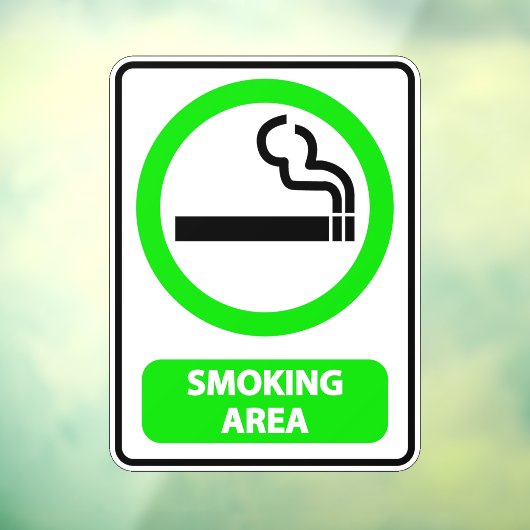 Geschäftsbereich Raucherbereich Fensteraufkleber (Blatt 3)