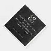 Geschäftsbereich "Schwarz-Logo" oder Firmenveranst Serviette (Ecke)