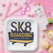 Geschäftsbereich Skateboarding Street Pappteller (Party)