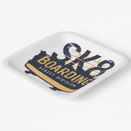 Geschäftsbereich Skateboarding Street Pappteller (Gewinkelt)