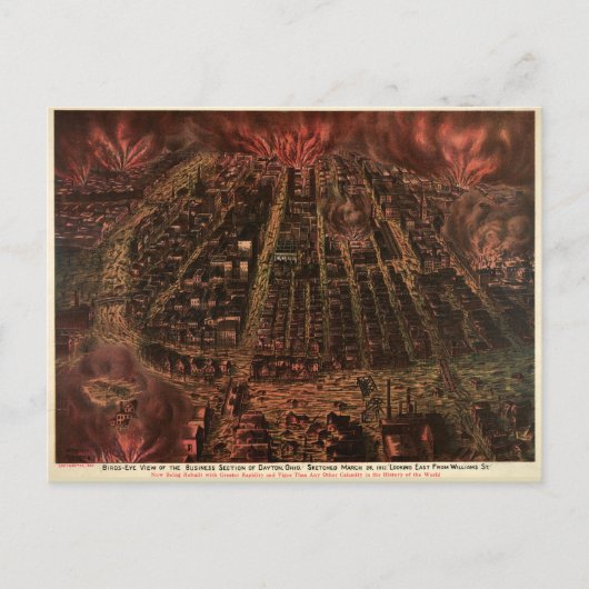 Geschäftsbereich von Dayton, Ohio (1913) Postkarte (Vorderseite)