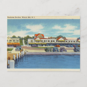 Geschäftsbereich, Watch Hill, Rhode Island Postkarte