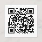 Geschäftsbericht QR Code Review Link Quadratische Visitenkarte (Rückseite)
