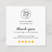 Geschäftsbericht QR Code Review Link Quadratische Visitenkarte (Vorderseite)