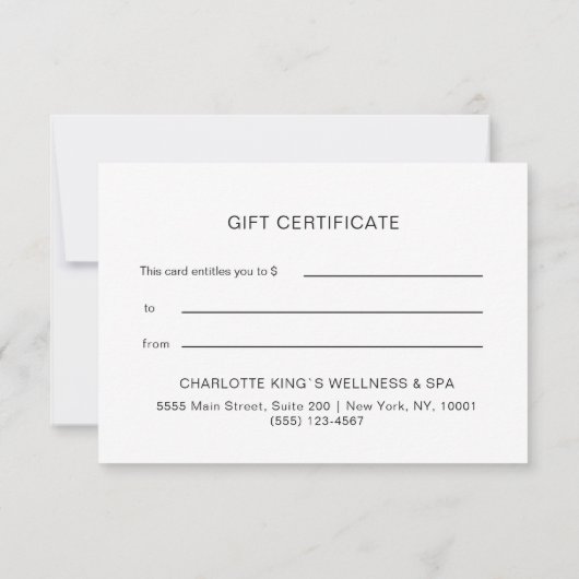 GESCHÄFTSBESCHEINIGUNG (Rückseite)