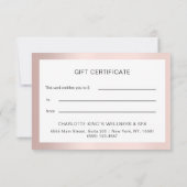 GESCHÄFTSBESCHEINIGUNG (Rückseite)