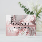 GESCHÄFTSBESCHEINIGUNG | Für Sie | Rosa-Gold-Marmo (Stehend Vorderseite)