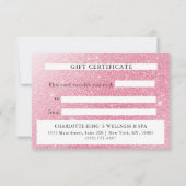 GESCHÄFTSBESCHEINIGUNG | Glitter | für Sie (Rückseite)