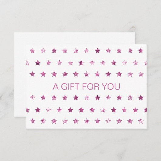 GESCHÄFTSBESCHEINIGUNG Glitzer Stars (Vorne/Hinten)