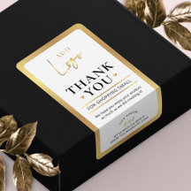 Geschäftsbestellung für elegante Gold-Logos Vielen