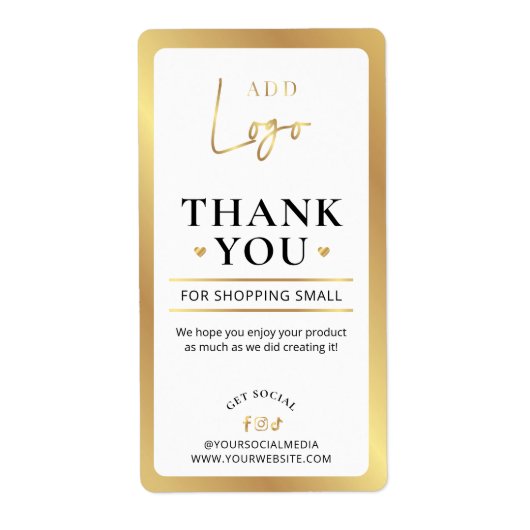 Geschäftsbestellung für elegante Gold-Logos Vielen (Vorne)