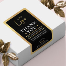 Geschäftsbestellung mit Black & Gold-Logos Vielen 