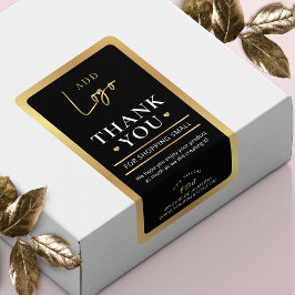 Geschäftsbestellung mit Black & Gold-Logos Vielen 