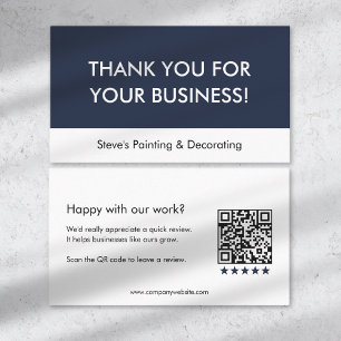 Geschäftsbewertung Danke QR-Code Modern Einfach Empfehlungskarte