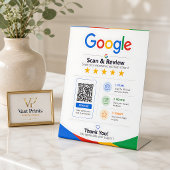 Geschäftsbewertung Google Review QR Schild