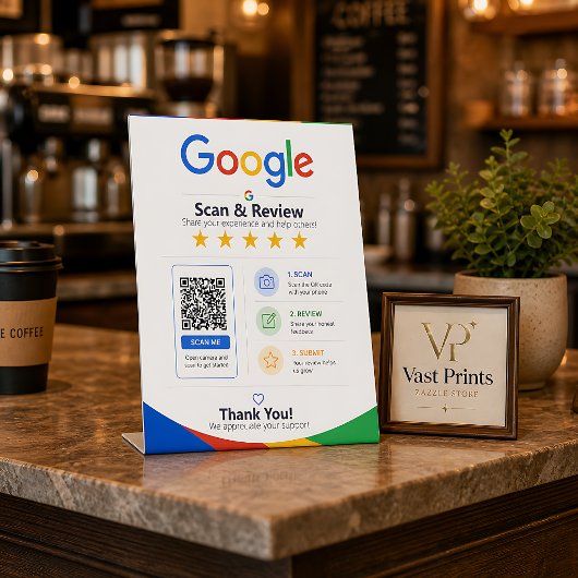 Geschäftsbewertung Google Review QR Schild