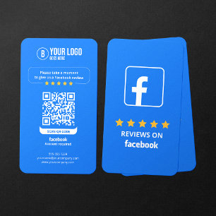 Geschäftsbewertung Link Facebook Bewertungen QR Co Visitenkarte