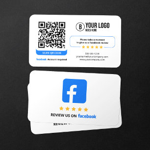 Geschäftsbewertung Link Facebook Bewertungen QR Co Visitenkarte