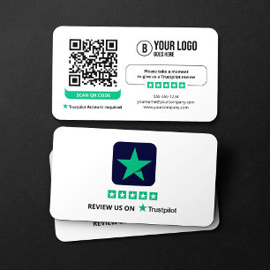 Geschäftsbewertung Link Trustpilot Bewertungen QR- Visitenkarte