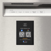 Geschäftsbewertung mit QR-Code Magnet (In Situ (Geschirrspüler))