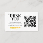 Geschäftsbewertungen QR-Code Bewertungslink Karte (Rückseite)