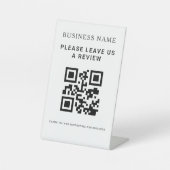 Geschäftsbewertungs-QR-Code Sockelschild (Vorderseite)