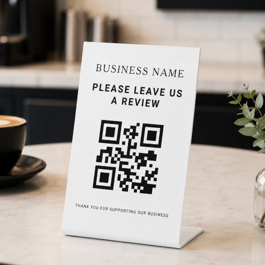 Geschäftsbewertungs-QR-Code Sockelschild