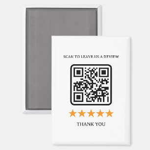 Geschäftsbewertungslink-QR-Code 2,5" x 3,5" Magnet