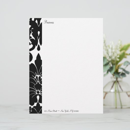 Geschäftsbriefe für Schwarzweiß-Designer Briefkopf (Stehend Vorderseite)