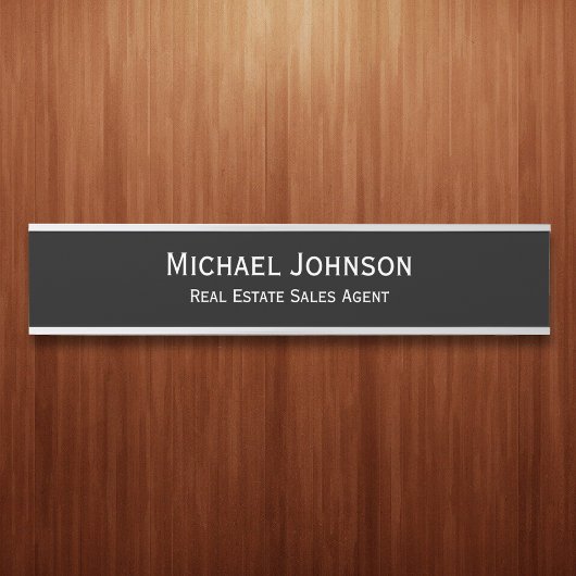 Geschäftsbüro Lang Name Plate Titel Türschild