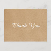 Geschäftsdank einfacher rustikaler Kraft Postkarte (Vorderseite)
