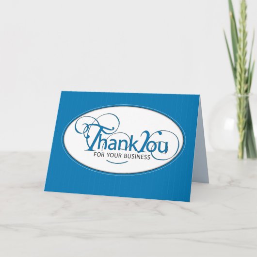 Geschäftsdanken Blue Dankeskarte (Vorderseite)