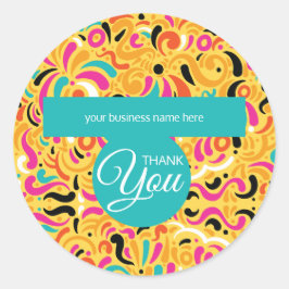 Geschäftsdanken Boldy Colored Abstrakt Runder Aufkleber