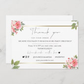 Geschäftsdanken: Elegantes Blumen-Gold-Logo (Vorne/Hinten)