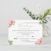 Geschäftsdanken: Elegantes Blumen-Gold-Logo (Stehend Vorderseite)