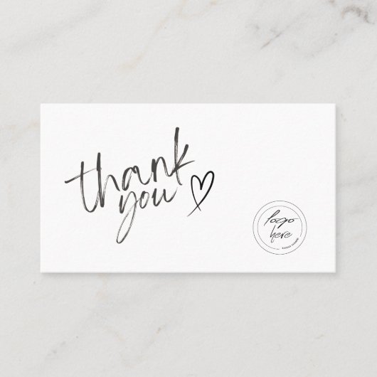 Geschäftsdanken: Elegantes Schwarz und Weiß Visitenkarte (Vorderseite)