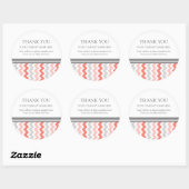 Geschäftsdanken Firmenname Coral Zickzack Runder Aufkleber (Blatt)