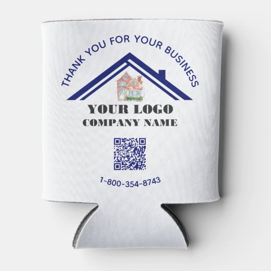 Geschäftsdanken für den benutzerdefinierten QR-Cod Dosenkühler (Vorderseite)